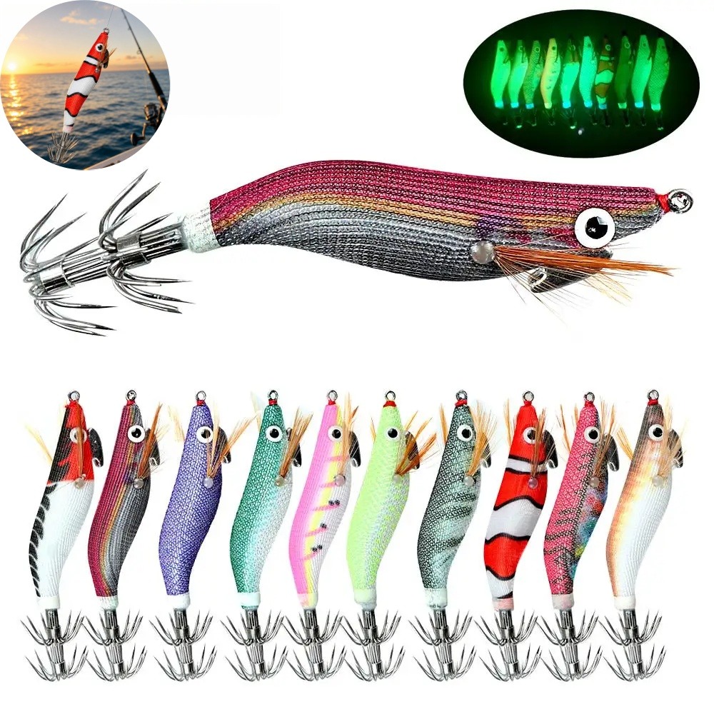 Świecąca przynęta na kalmary,  – Fishing Hook Jig recenzja i cena